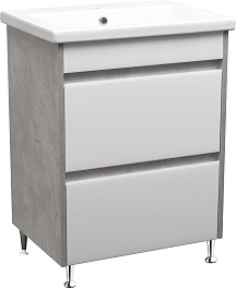 Stella Polare Тумба под раковину Браво 60 слэйт / лакобель белое – фотография-3